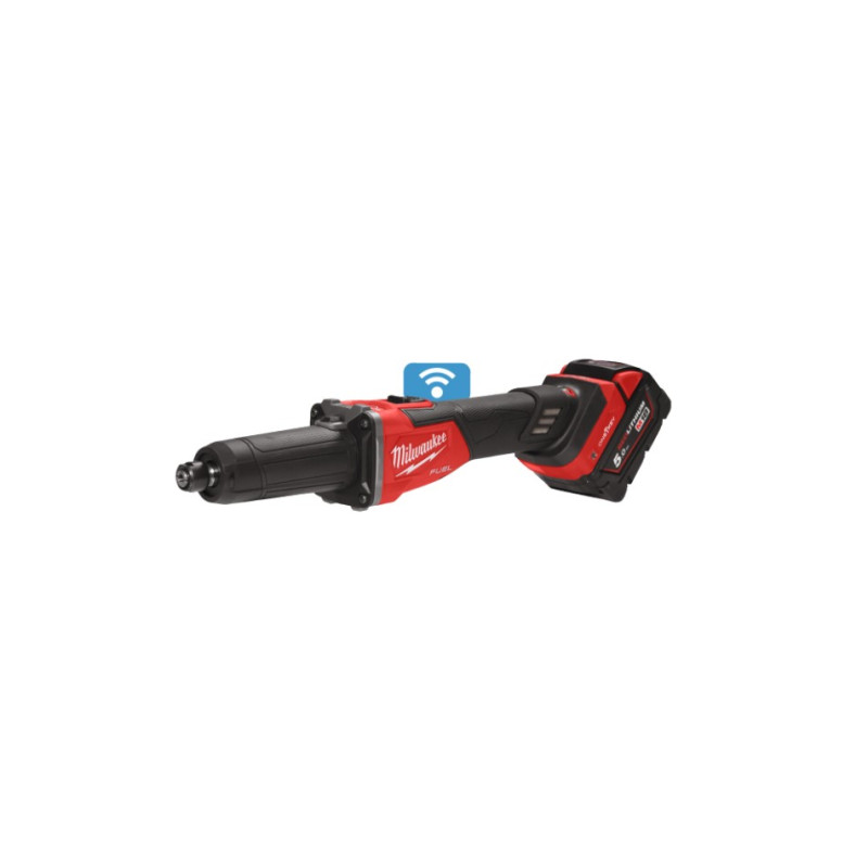 Купити Шліфмашина пряма акумуляторна безщіткова MILWAUKEE, M18 FDGROVB-502X (зарядний пристрій M12-18 FC, 2 акумулятори М18 В5 5Аг, HDкейс). Офіційний магазин Мілвокі Україна, фірмова гарантія з доставкою по Украіні