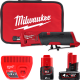 Купити Шліфмашина пряма цангова акумуляторна безщіткова MILWAUKEE, M12 FDGS-422B (зарядний пристрій С12 С, 1 акумулятор М12 В2 2Аг, 1 акумулятор М12 В4 4Аг,  цангі 6 та 8мм, сумка). Офіційний магазин Мілвокі Україна, фірмова гарантія з доставкою по Украіні
