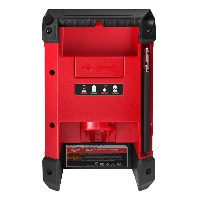 Купити Радіоприймач із зарядним пристроєм акумуляторний MILWAUKEE, M12 RCDAB+ (картонне пакування). Офіційний магазин Мілвокі Україна, фірмова гарантія з доставкою по Украіні