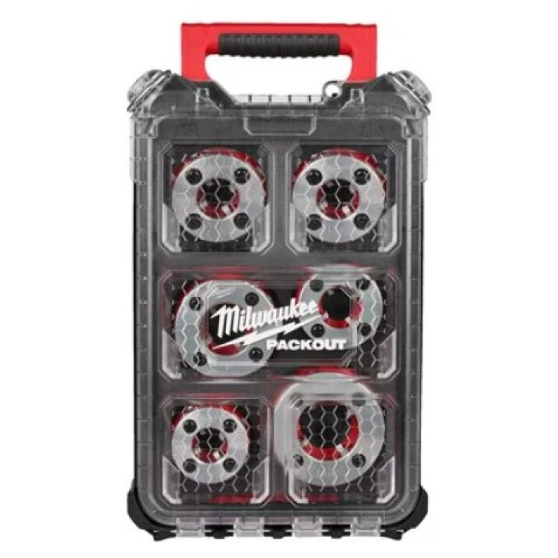 Купити Набір головок для нарізання різблення PACKOUT MILWAUKEE FPT2HK BSPT Alloy, (для FPT2) (6шт). Офіційний магазин Мілвокі Україна, фірмова гарантія з доставкою по Украіні