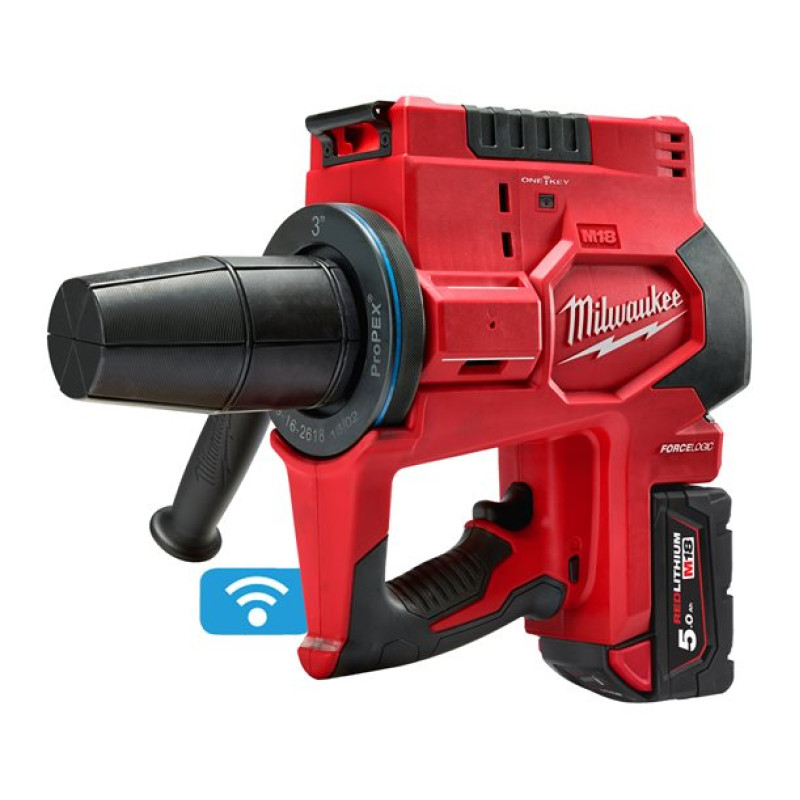 Купити Інструмент розширювальний акумуляторний UPONOR Q&E MILWAUKEE, M18 ONEBLPXPL-502C (зарядний пристрій М12-18 С, 2 акумулятори М18 В5 5Аг, кейс). Офіційний магазин Мілвокі Україна, фірмова гарантія з доставкою по Украіні