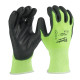 Купити Рукавиці робочі сигнальні Hi-Vis MILWAUKEE, з опором порізам 1/A рівня, розмір 8/M. Офіційний магазин Мілвокі Україна, фірмова гарантія з доставкою по Украіні