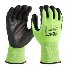 Купити Рукавиці робочі сигнальні Hi-Vis MILWAUKEE, з опором порізам 3/C рівня, розмір 8/M. Офіційний магазин Мілвокі Україна, фірмова гарантія з доставкою по Украіні