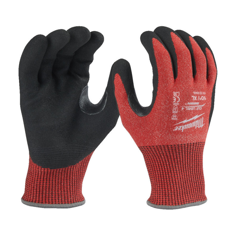 Купити Рукавиці робочі MILWAUKEE, з опором порізам 4/D рівня, розмір 10/XL. Офіційний магазин Мілвокі Україна, фірмова гарантія з доставкою по Украіні