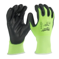 Купити Рукавиці робочі сигнальні Hi-Vis MILWAUKEE, з опором порізам 1/А рівня, розмір 10/XL. Офіційний магазин Мілвокі Україна, фірмова гарантія з доставкою по Украіні