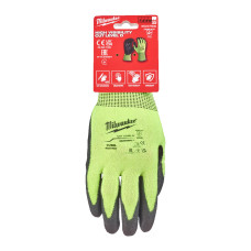 Купити Рукавиці робочі сигнальні Hi-Vis MILWAUKEE, з опором порізам 4/D рівня, розмір 11/XXL. Офіційний магазин Мілвокі Україна, фірмова гарантія з доставкою по Украіні