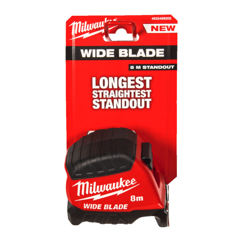 Купити Рулетка WIDE BLADE MILWAUKEE (Gen2), 8м (35мм). Офіційний магазин Мілвокі Україна, фірмова гарантія з доставкою по Украіні