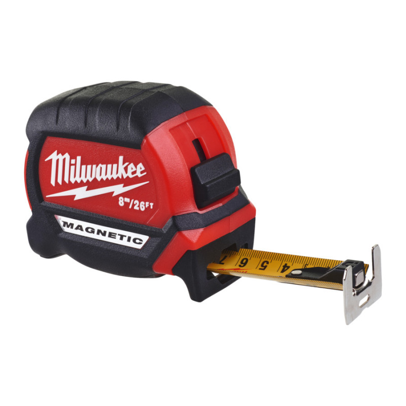 Купити Рулетка магнитная MAGNETIC MILWAUKEE GEN III, 8м/26фт (27мм). Офіційний магазин Мілвокі Україна, фірмова гарантія з доставкою по Украіні