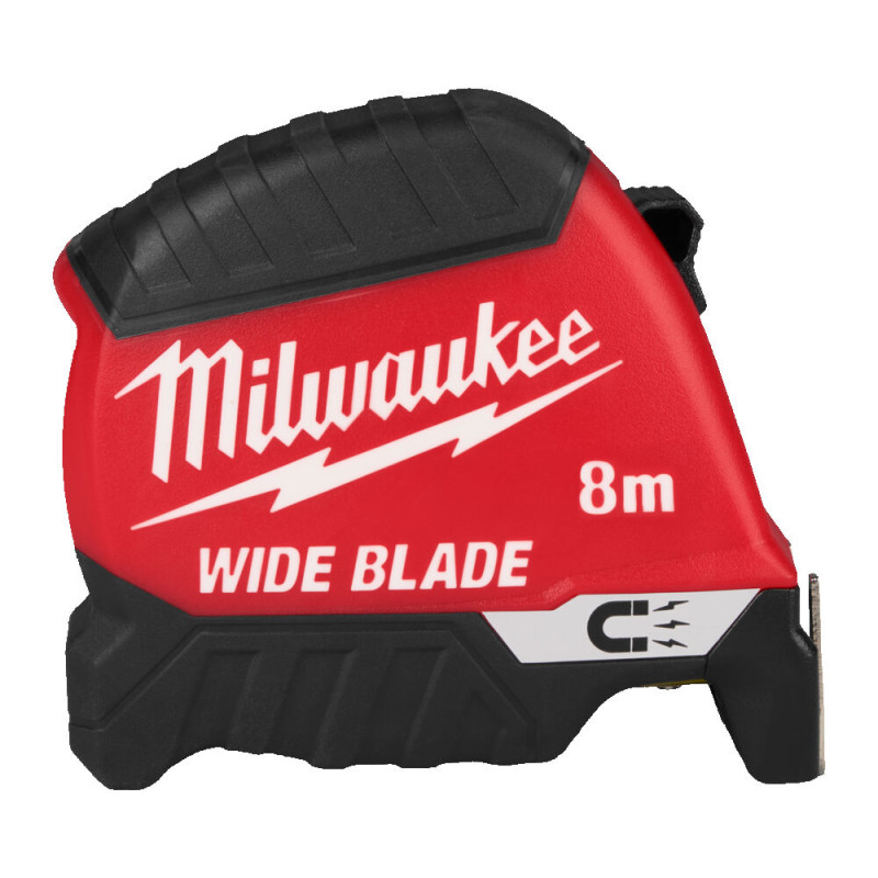 Купити Рулетка магнитная WIDE BLADE MAGNETIC MILWAUKEE (Gen2), 8м (35мм). Офіційний магазин Мілвокі Україна, фірмова гарантія з доставкою по Украіні