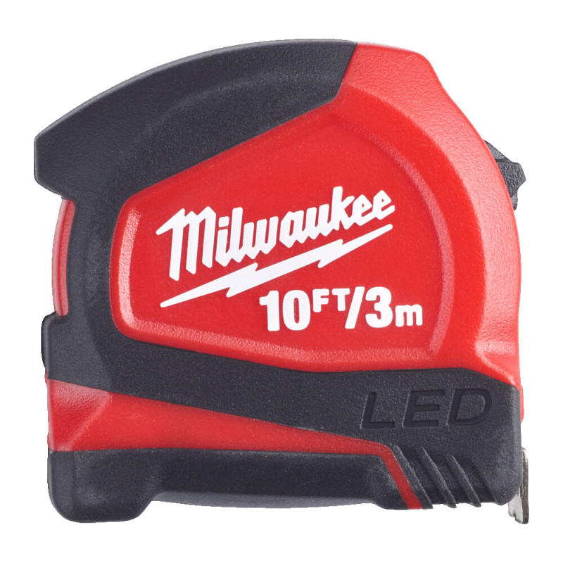 Купити Рулетка MILWAUKEE з LED підсвіткою, 3м/10фт (12мм). Офіційний магазин Мілвокі Україна, фірмова гарантія з доставкою по Украіні