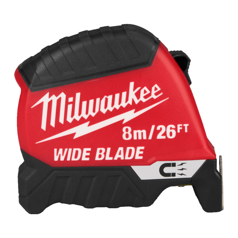 Купити Рулетка магнитная WIDE BLADE MAGNETIC MILWAUKEE (Gen2), 8м/26фт (35мм). Офіційний магазин Мілвокі Україна, фірмова гарантія з доставкою по Украіні