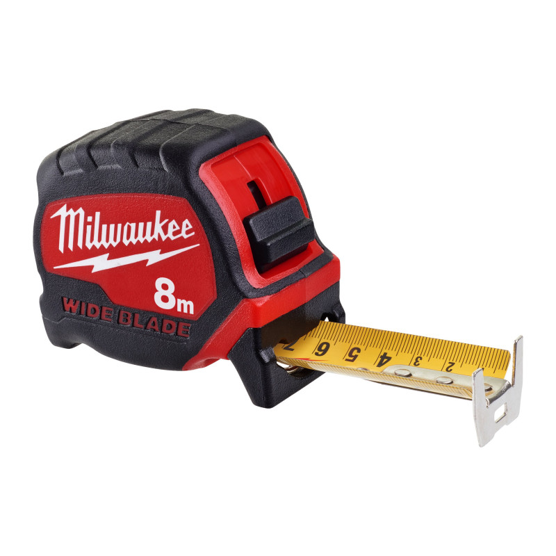 Купити Рулетка MILWAUKEE WIDE BLADE, 8м (33мм). Офіційний магазин Мілвокі Україна, фірмова гарантія з доставкою по Украіні