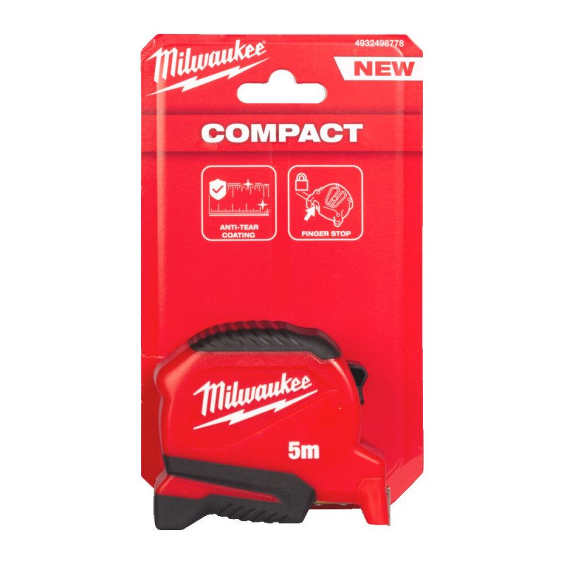 Купити Рулетка Pro Compact MILWAUKEE (Gen 2), 5м, (25мм). Офіційний магазин Мілвокі Україна, фірмова гарантія з доставкою по Украіні