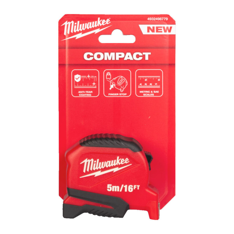 Купити Рулетка Pro Compact MILWAUKEE (Gen 2), 5м/16фт, (25мм). Офіційний магазин Мілвокі Україна, фірмова гарантія з доставкою по Украіні