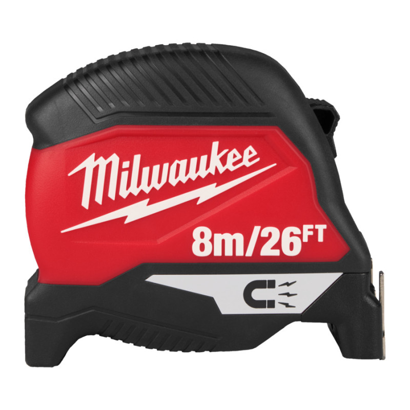Купити Рулетка магнитная MAGNETIC MILWAUKEE (Gen4),  8м/26фт (30мм). Офіційний магазин Мілвокі Україна, фірмова гарантія з доставкою по Украіні