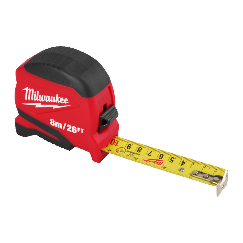 Купити Рулетка Pro Compact MILWAUKEE (Gen 2), 8м/26фт, (25мм). Офіційний магазин Мілвокі Україна, фірмова гарантія з доставкою по Украіні