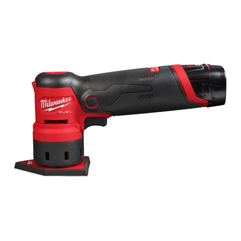 Купити Шліфмашина вібраційна акумуляторна безщіткова MILWAUKEE, M12 FDSS-422X (зарядний пристрій С12 С, 1 акумулятор М12 В2 2Аг, 1 акумулятор М12 В4 4Аг, HDкейс). Офіційний магазин Мілвокі Україна, фірмова гарантія з доставкою по Украіні