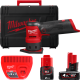 Купити Шліфмашина вібраційна акумуляторна безщіткова MILWAUKEE, M12 FDSS-422X (зарядний пристрій С12 С, 1 акумулятор М12 В2 2Аг, 1 акумулятор М12 В4 4Аг, HDкейс). Офіційний магазин Мілвокі Україна, фірмова гарантія з доставкою по Украіні