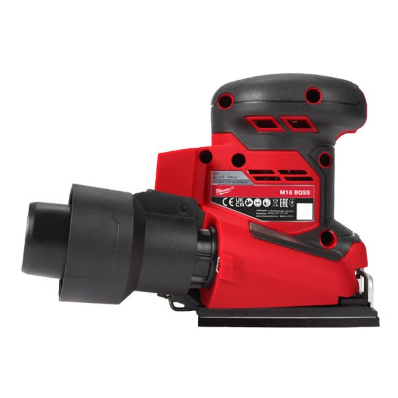 Купити Шліфмашина вібраційна акумуляторна MILWAUKEE, M18 BQSS-0, 113х104мм (каркас). Офіційний магазин Мілвокі Україна, фірмова гарантія з доставкою по Украіні