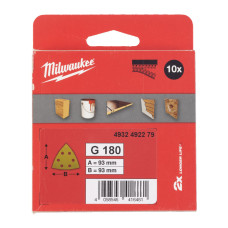 Купити Папір шліфувальний HP MILWAUKEE, 93х93х93мм HL, зерно 180, (10шт). Офіційний магазин Мілвокі Україна, фірмова гарантія з доставкою по Украіні