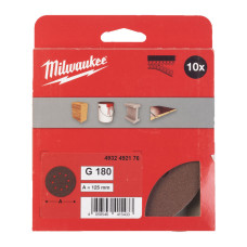 Купити Папір шліфувальний MILWAUKEE діаметр 125/8 HL, зерно 180, (10шт). Офіційний магазин Мілвокі Україна, фірмова гарантія з доставкою по Украіні