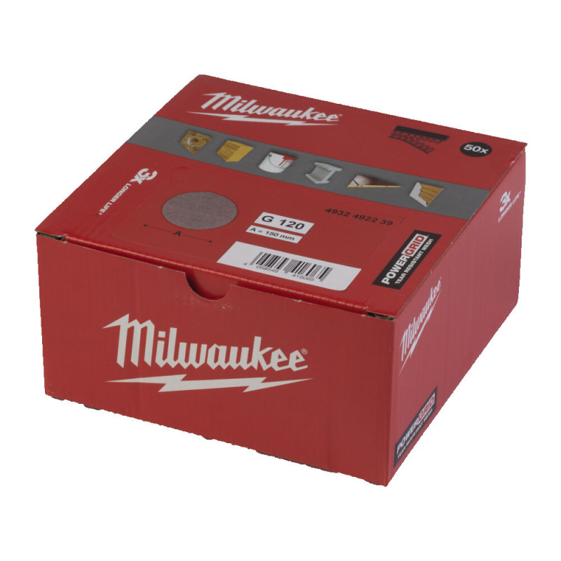 Купити Сітка шліфувальна PG Mesh HL MILWAUKEE, діаметр 150мм, зерно 120, (50шт). Офіційний магазин Мілвокі Україна, фірмова гарантія з доставкою по Украіні