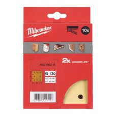 Купити Папір шліфувальний HP MILWAUKEE, 115х107мм HL, зерно 120, (10шт). Офіційний магазин Мілвокі Україна, фірмова гарантія з доставкою по Украіні