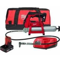 Купити Шприц для змащування акумуляторний MILWAUKEE, M12 GG-401B (зарядний пристрій, 1 акумулятор М12 В4 4Ач, алюмінієва туба, сумка). Офіційний магазин Мілвокі Україна, фірмова гарантія з доставкою по Украіні