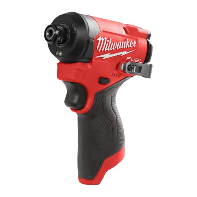 Купити Шуруповерт ударний акумуляторний безщітковий 1/4'' HEX MILWAUKEE, M12 FID2-0, 170Нм (каркас, кліпса для реміня, тримач для біт, картонне пакування). Офіційний магазин Мілвокі Україна, фірмова гарантія з доставкою по Украіні