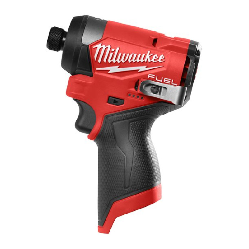 Купити Шуруповерт ударний акумуляторний безщітковий 1/4'' HEX MILWAUKEE, M12 FID2-0, 170Нм (каркас, кліпса для реміня, тримач для біт, картонне пакування). Офіційний магазин Мілвокі Україна, фірмова гарантія з доставкою по Украіні