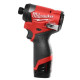 Купити Шуруповерт ударний акумуляторний безщітковий 1/4'' HEX MILWAUKEE, M12 FID2-202Х, 170Нм (зарядний пристрій С12 С, 2 акумулятори М12 В2 2Аг, кліпса для реміня, тримач для біт, HD кейс). Офіційний магазин Мілвокі Україна, фірмова гарантія з доставкою по Украіні