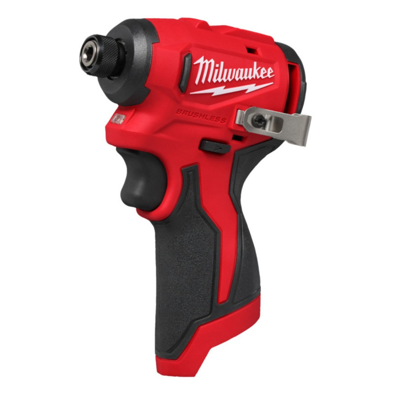 Купити Шуруповерт ударний акумуляторний безщітковий 1/4'' HEX MILWAUKEE, M12 BLIDRC-0, 124Нм (каркас, кліпса для ременя, картонне пакування). Офіційний магазин Мілвокі Україна, фірмова гарантія з доставкою по Украіні