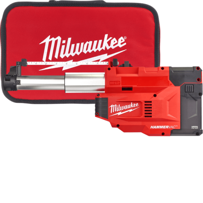 Купити Система видалення пилу для перфораторів акумуляторна MILWAUKEE, M12 UDEL-0B, L-клас (каркас, сумка). Офіційний магазин Мілвокі Україна, фірмова гарантія з доставкою по Украіні