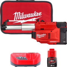 Купити Система видалення пилу для перфораторів акумуляторна MILWAUKEE, M12 UDEL-201B, L-клас (зарядний пристрій С12 С, 1 акумулятор М12 В2 2Аг, сумка). Офіційний магазин Мілвокі Україна, фірмова гарантія з доставкою по Украіні