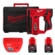 Купити Степлер акумуляторний MILWAUKEE, M12 BST-202X (зарядний пристрій С12 С, 2 акумулятори М12 В2 2Аг, кліпса для ременя, HDкейс). Офіційний магазин Мілвокі Україна, фірмова гарантія з доставкою по Украіні