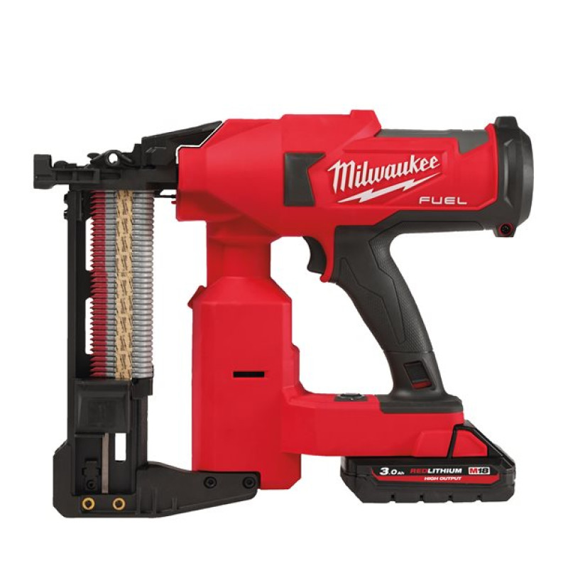 Купити Степлер скобозабивний акумуляторний безщітковий MILWAUKEE, M18 FFUS-302C, 38-51мм (зарядний пристрій M12-18 FC, 2 акумулятори М18 НВ3 3Аг, кейс). Офіційний магазин Мілвокі Україна, фірмова гарантія з доставкою по Украіні