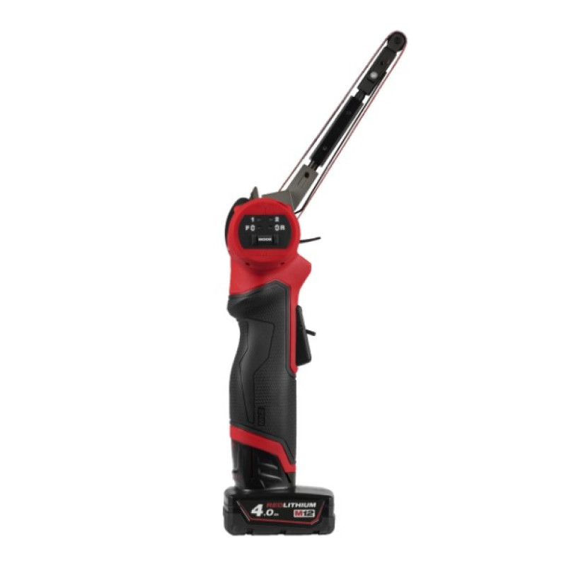 Купити Шліфмашина стрічкова акумуляторна безщіткова MILWAUKEE, M12 FBFL13-402B, 13мм (зарядний пристрій С12 С, 2 акумулятори М12 В4 4Аг, сумка). Офіційний магазин Мілвокі Україна, фірмова гарантія з доставкою по Украіні