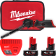 Купити Шліфмашина стрічкова акумуляторна безщіткова MILWAUKEE, M12 FBFL13-402B, 13мм (зарядний пристрій С12 С, 2 акумулятори М12 В4 4Аг, сумка). Офіційний магазин Мілвокі Україна, фірмова гарантія з доставкою по Украіні