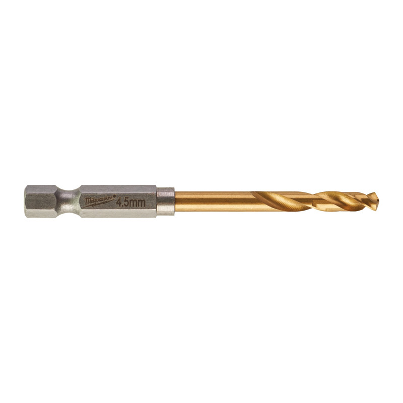 Купити Свердло по металу RedHEX SHOCKWAVE HSS-TiN MILWAUKEE, діаметр 4,5х76х29мм, (10шт), пластикова коробка. Офіційний магазин Мілвокі Україна, фірмова гарантія з доставкою по Украіні