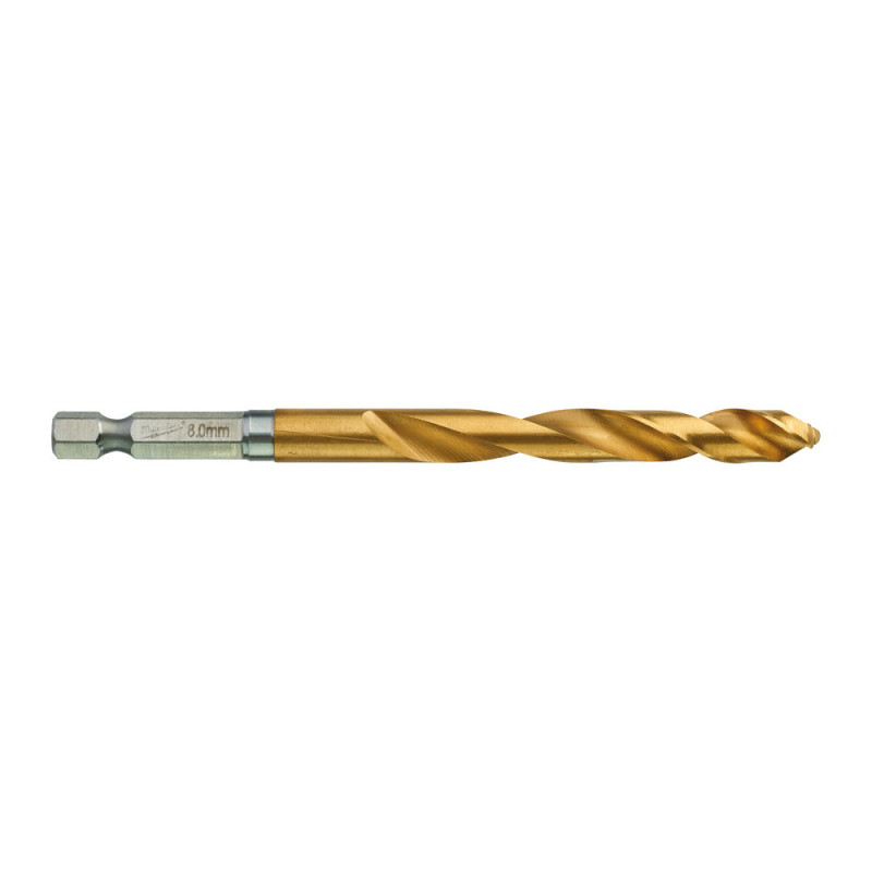 Купити Свердло по металу RedHEX SHOCKWAVE HSS-TiN MILWAUKEE, діаметр 8,0х111х70мм. Офіційний магазин Мілвокі Україна, фірмова гарантія з доставкою по Украіні