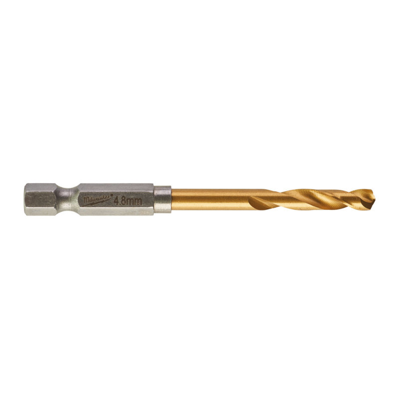 Купити Свердло по металу RedHEX SHOCKWAVE HSS-TiN MILWAUKEE, діаметр 4,8х78х29мм. Офіційний магазин Мілвокі Україна, фірмова гарантія з доставкою по Украіні