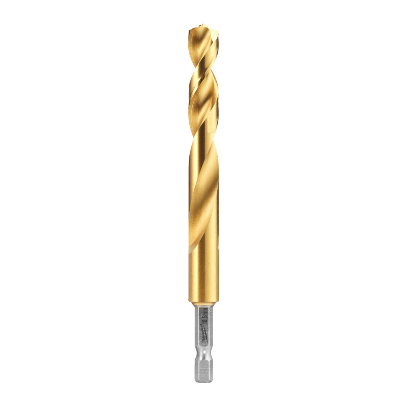Купити Свердло по металу RedHEX SHOCKWAVE HSS-TiN MILWAUKEE, діаметр 10,5х122х78мм, (5шт), пластикова коробка. Офіційний магазин Мілвокі Україна, фірмова гарантія з доставкою по Украіні