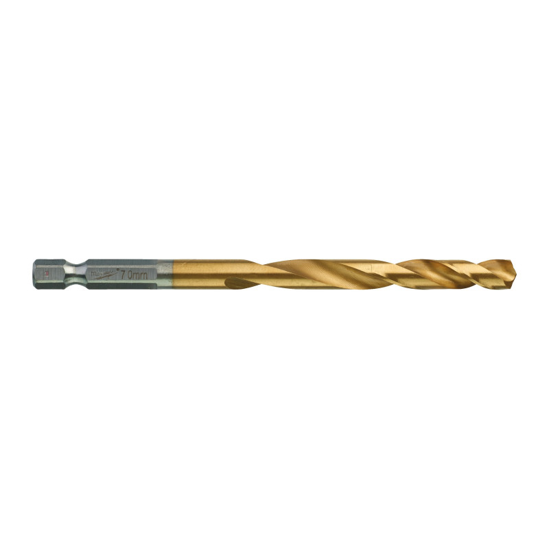Купити Свердло по металу RedHEX SHOCKWAVE HSS-TiN MILWAUKEE, діаметр 7,0х109х66мм, (5шт), пластикова коробка. Офіційний магазин Мілвокі Україна, фірмова гарантія з доставкою по Украіні