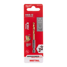 Купити Свердло по металу RedHEX SHOCKWAVE HSS-TiN MILWAUKEE, діаметр 5,0х80х31мм. Офіційний магазин Мілвокі Україна, фірмова гарантія з доставкою по Украіні