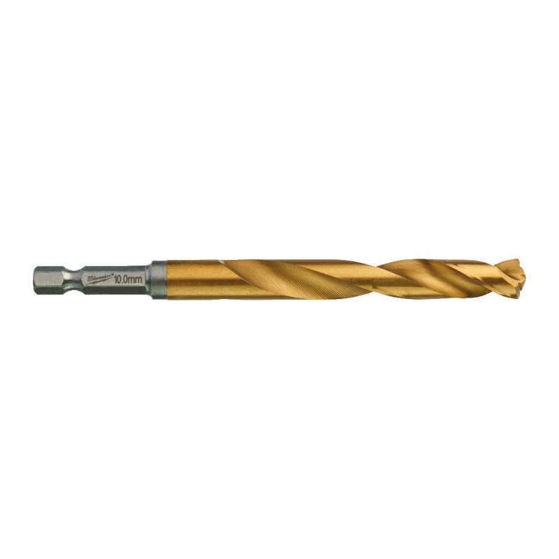 Купити Свердло по металу RedHEX SHOCKWAVE HSS-TiN MILWAUKEE, діаметр 10,0х120х76мм, (5шт), пластикова коробка. Офіційний магазин Мілвокі Україна, фірмова гарантія з доставкою по Украіні