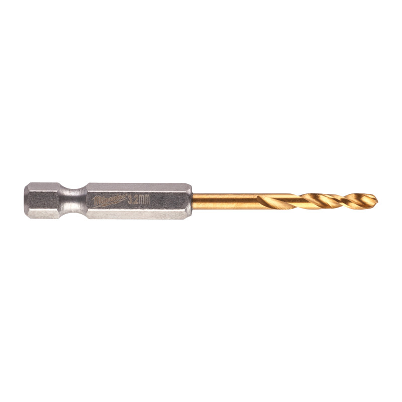 Купити Свердло по металу RedHEX SHOCKWAVE HSS-TiN MILWAUKEE, діаметр 3,2х66,5х23мм, (2шт). Офіційний магазин Мілвокі Україна, фірмова гарантія з доставкою по Украіні