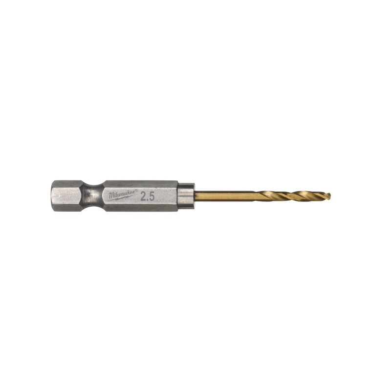 Купити Свердло по металу RedHEX SHOCKWAVE HSS-TiN MILWAUKEE, діаметр 2,5х62х19мм, (10шт), пластикова коробка. Офіційний магазин Мілвокі Україна, фірмова гарантія з доставкою по Украіні