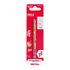 Купити Свердло по металу RedHEX SHOCKWAVE HSS-TiN MILWAUKEE, діаметр 6,8х108х65мм. Офіційний магазин Мілвокі Україна, фірмова гарантія з доставкою по Украіні