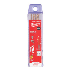 Купити Свердло по металу RedHEX SHOCKWAVE HSS-TiN MILWAUKEE, діаметр 2,5х62х19мм, (10шт), пластикова коробка. Офіційний магазин Мілвокі Україна, фірмова гарантія з доставкою по Украіні
