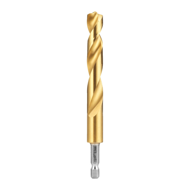 Купити Свердло по металу RedHEX SHOCKWAVE HSS-TiN MILWAUKEE, діаметр 12,5х128х83мм, (5шт), пластикова коробка. Офіційний магазин Мілвокі Україна, фірмова гарантія з доставкою по Украіні